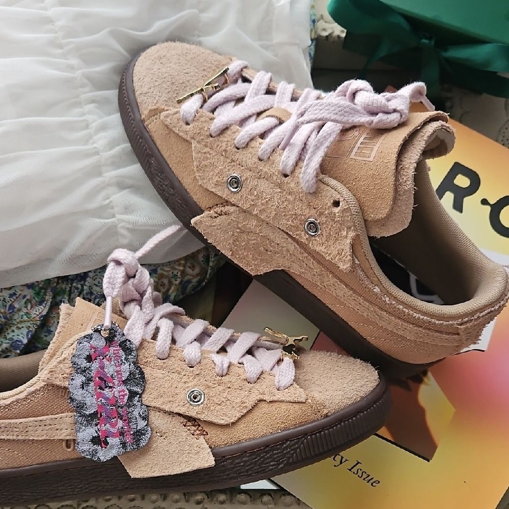Puma Women's Tan Suede Sneakers